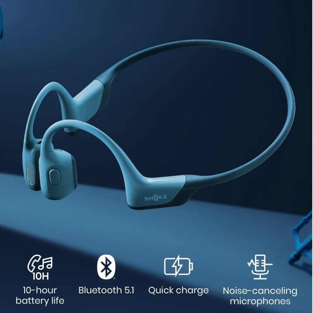 SHOKZ OpenRun Pro - Open-Ear Bluetooth Bone Conduction Sport Headphones. NEW